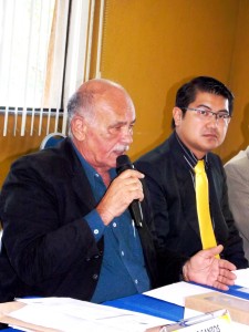 Presidente do Crea-SE, Arício Resende e o coordenador-adjunto da CCEAGRO, Cid Muraishi (Foto: Telma Luiza)