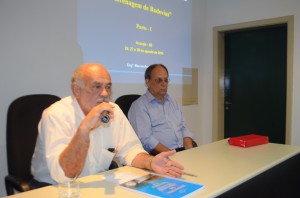 Presidente do Crea-SE, Arício Resende e o palestrante Marcos Jabôr
