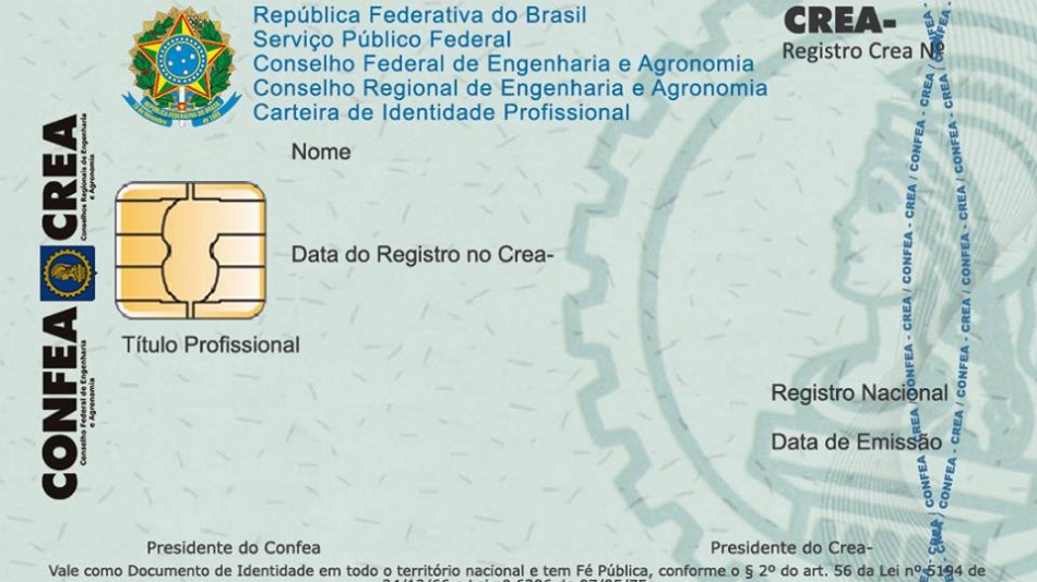 Novo modelo de carteira profissional do Sistema Confea/Crea e Mútua terá recursos digitais