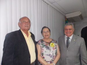 Arício Resende (presidente do Crea-SE); Ana Lúcia (dep.estadual) e José Tadeu (Pres.Confea)