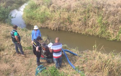 Fiscalização detecta captações irregulares de água para abastecer grandes reservatórios em fazendas de Canhoba