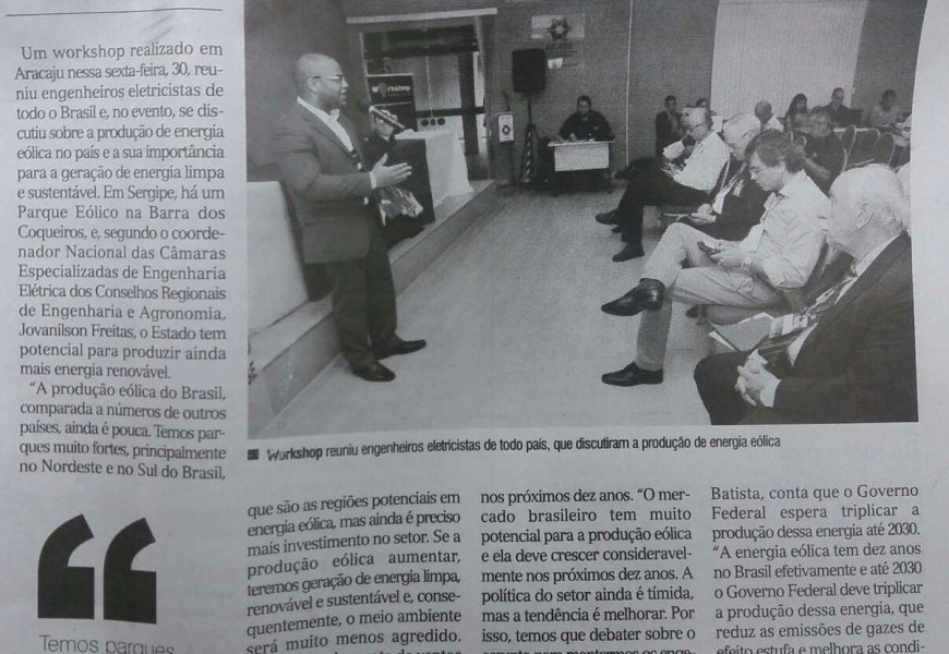 Correio de Sergipe: Encontro em Aracaju discute energia eólica no Brasil