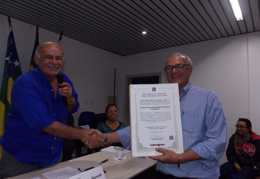 SENGE- SE recebe Declaração de Utilidade para o Sistema CONFEA/CREA