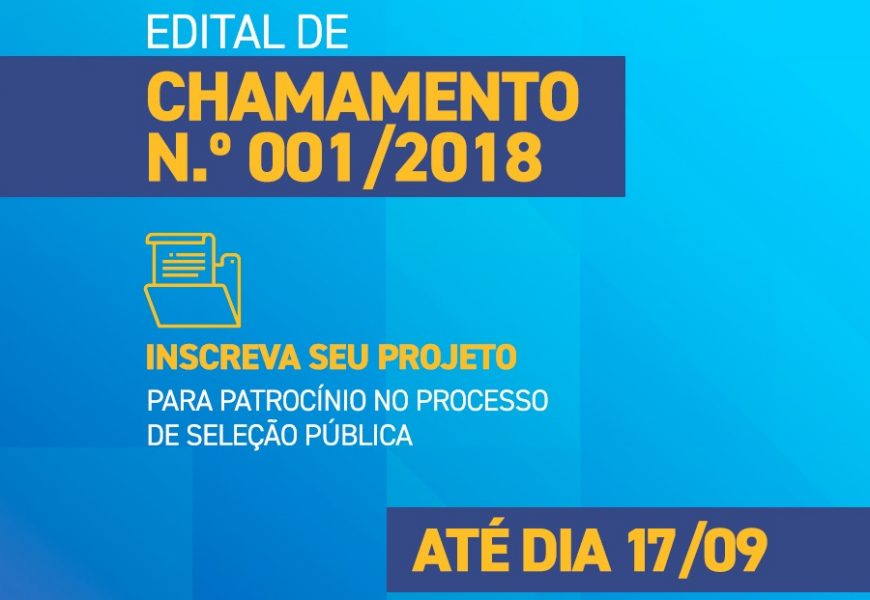 Termina na próxima segunda-feira (17) prazo para inscrição de projetos de patrocínio
