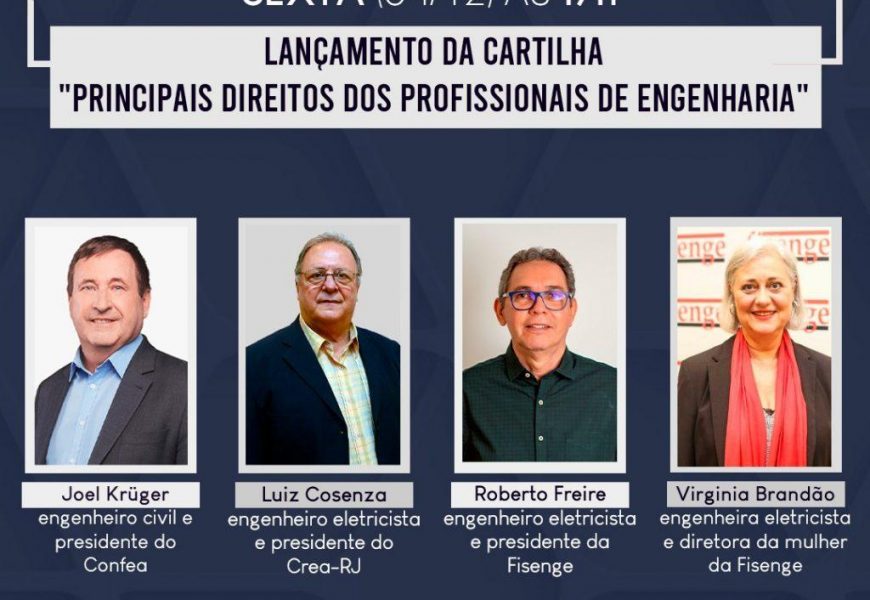 Fisenge lançará cartilha sobre direitos dos profissionais da engenharia