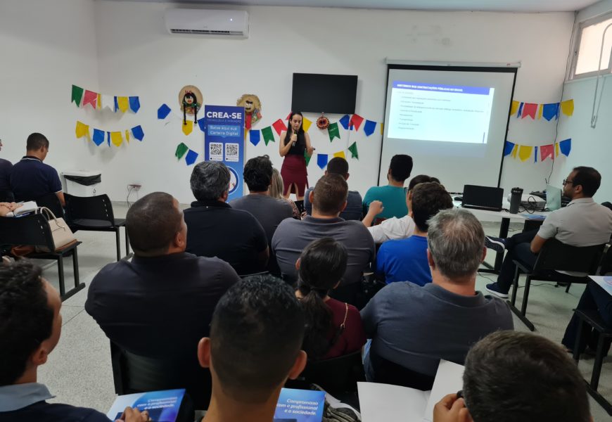 Crea-SE promove curso sobre  Lei de Licitação para engenheiros da região sul de Sergipe.