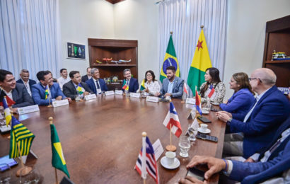 Presidente Dilson Luiz e  lideranças são recebidos pelo governador do Acre