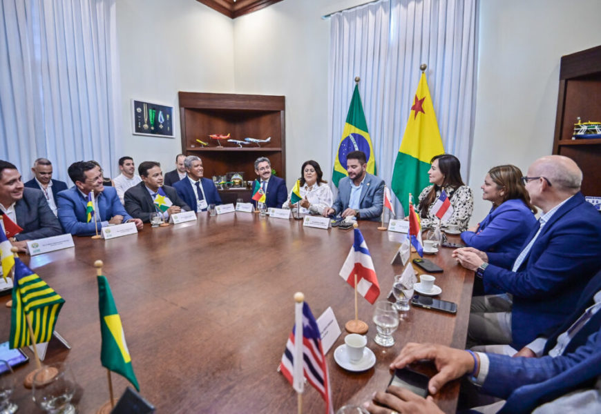Presidente Dilson Luiz e  lideranças são recebidos pelo governador do Acre