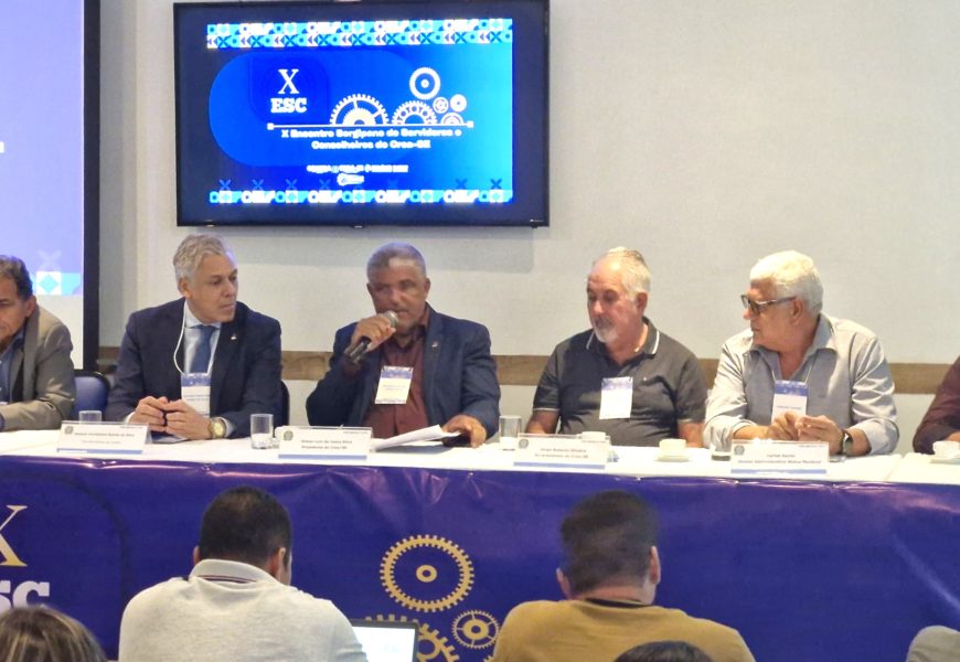Fortalecimento institucional marca abertura do X Encontro de Conselheiros e Servidores do Crea-SE Fortalecimento institucional marca abertura do X Encontro de Conselheiros e Servidores do Crea-SE