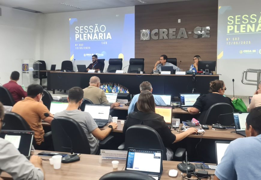 Crea-SE reafirma protagonismo técnico e institucional em Sessão Plenária marcada por temas estratégicos