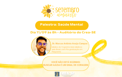 Setembro Amarelo: participe da palestra sobre saúde mental nesta quinta-feira